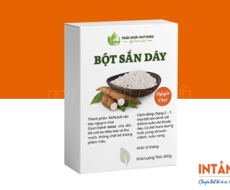 In hộp giấy đựng bột sắn dây uy tín - giá xưởng