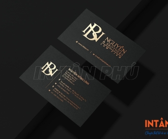 In card visit ép kim sang trọng, khẳng định đẳng cấp thương hiệu