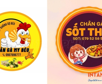 In tem chân gà giá xưởng, thiết kế thu hút