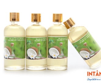 In tem nhãn dầu dừa giá rẻ - Giải pháp tem nhãn chuyên nghiệp cho dòng mỹ phẩm thiên nhiên