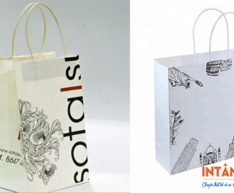 In túi Kraft trắng giá rẻ - Thiết kế theo yêu cầu