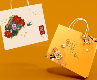 In túi giấy đựng quà Tết sang trọng, chất lượng