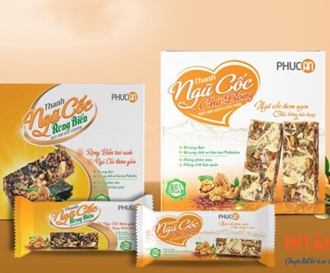 In hộp giấy đựng thanh gạo lứt