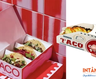 Hộp Giấy Đựng Bánh Tacos In Theo Yêu Cầu – An Toàn Thực Phẩm, Giá Xưởng Tận Gốc