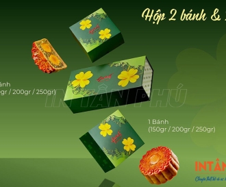 In Hộp Đựng 2 Bánh Trung Thu Đẹp, Cao Cấp, Giá Xưởng
