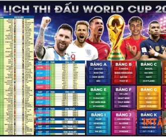 In Lịch Thi Đấu World Cup 2026 Cập Nhật Giờ Việt Nam, Thiết Kế Đẹp, Giá Rẻ