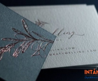 In Name Card Giấy Mỹ Thuật Cao Cấp – Ép Kim, Dập Nổi, Giá Xưởng