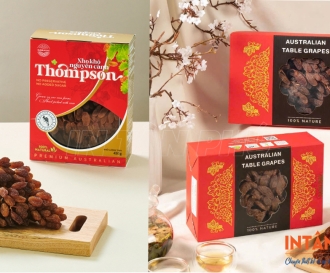 In hộp đựng nho khô nguyên cành