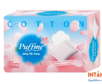 In hộp giấy đựng bông tẩy trang giá rẻ, thiết kế chuyên nghiệp