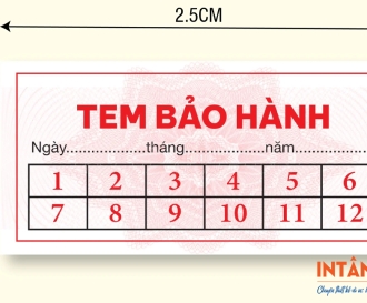 In tem bảo hành giá rẻ tại TPHCM - Chất lượng, uy tín