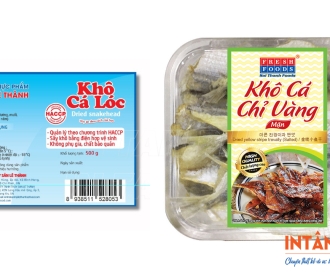 In tem nhãn cá khô theo yêu cầu
