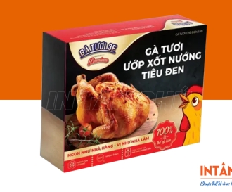 In hộp giấy đựng gà nướng