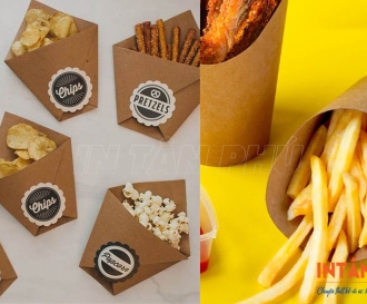 In túi giấy đựng khoai tây chiên giá rẻ