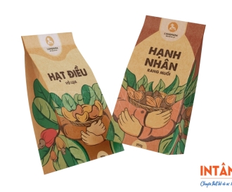 In túi giấy đựng hạt điều theo yêu cầu