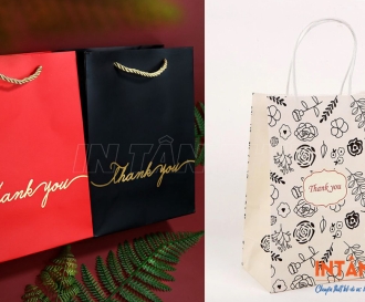 In túi giấy Thank you tinh tế, chuyên nghiệp