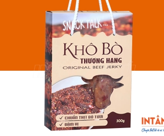 In hộp giấy đựng khô bò theo yêu cầu, rẻ - bền - đẹp