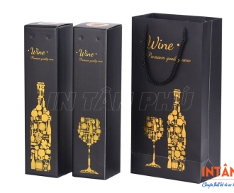 In túi giấy đựng rượu cao cấp, giá rẻ
