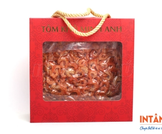 In hộp giấy đựng tôm khô 