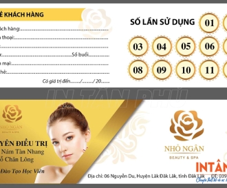 In Thẻ Liệu Trình Spa Chuyên Nghiệp – Giá Rẻ, Thiết Kế Đẹp