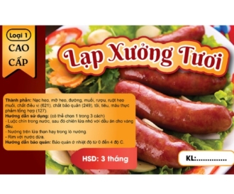 In tem lạp xưởng ấn tượng - chuyên nghiệp