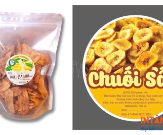 In Tem Nhãn Chuối Sấy Theo Yêu Cầu Giá Rẻ Tại In Tân Phú