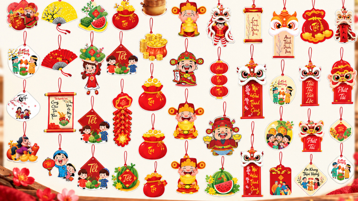 Hình dạng tag Tết