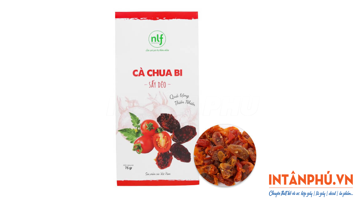 Mẫu tem cà chua sấy đẹp