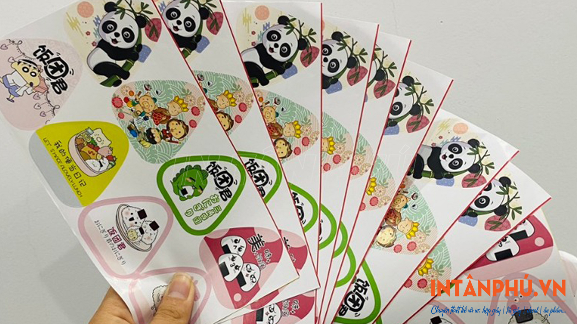 mẫu tem cơm nắm đẹp, nổi bật