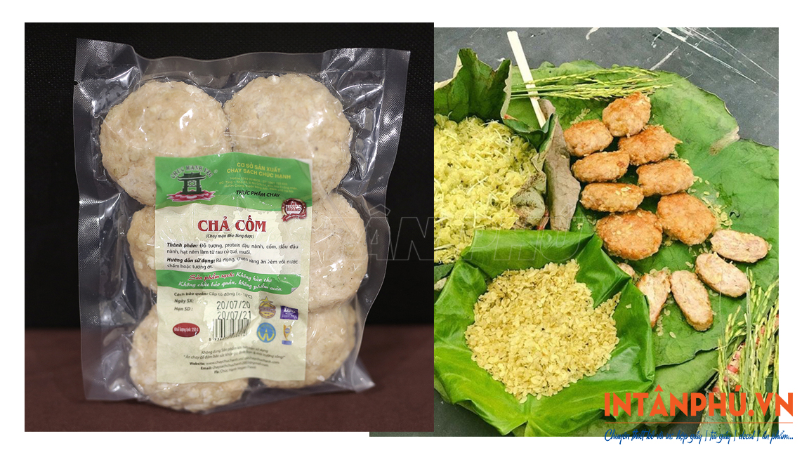Mẫu tem chả cốm đẹp