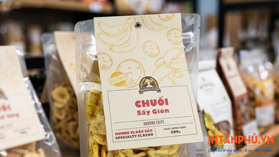 Mẫu tem chuối sấy đẹp