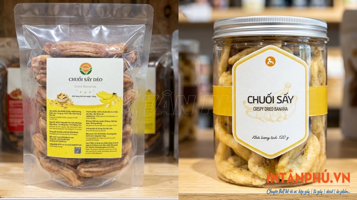 Những thông tin bắt buộc trên tem nhãn chuối sấy