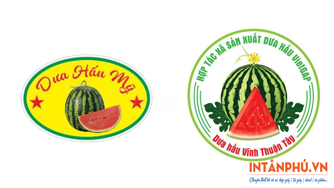 Chất liệu in tem dưa hấu