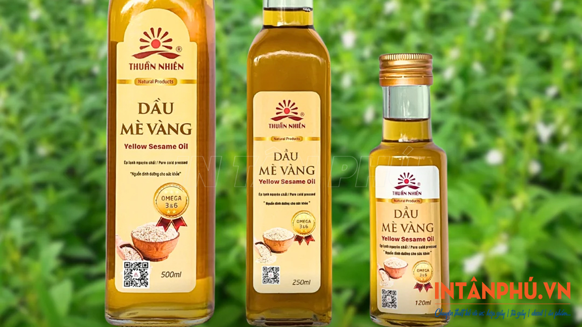 Mẫu tem dầu mè đẹp