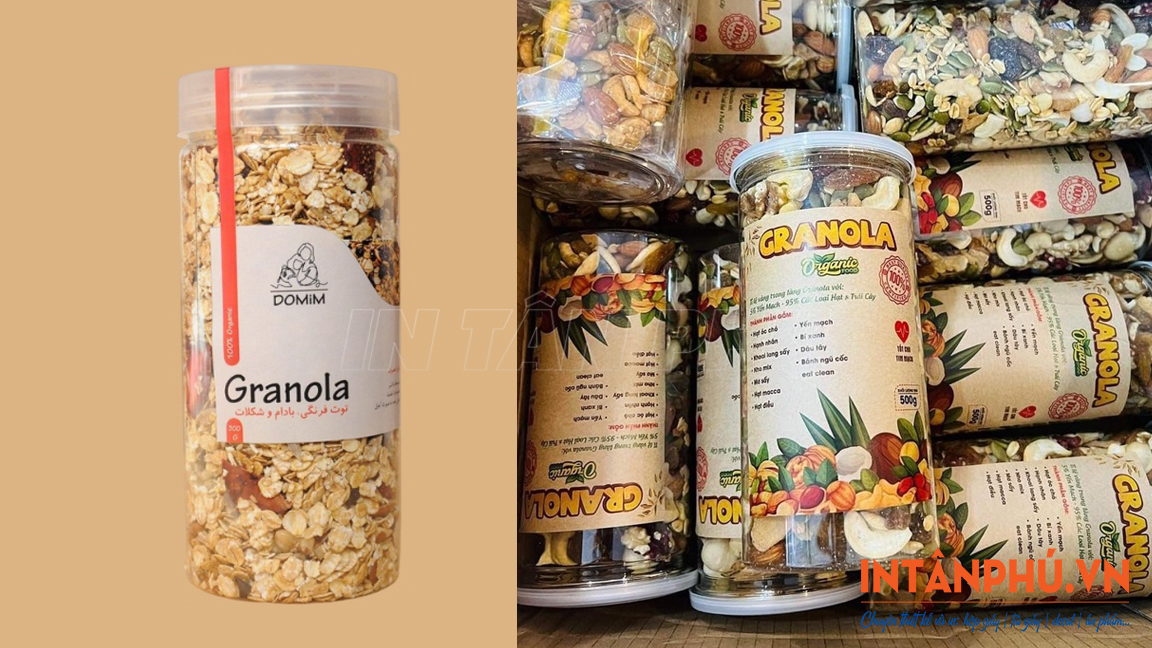 Mẫu tem granola đẹp