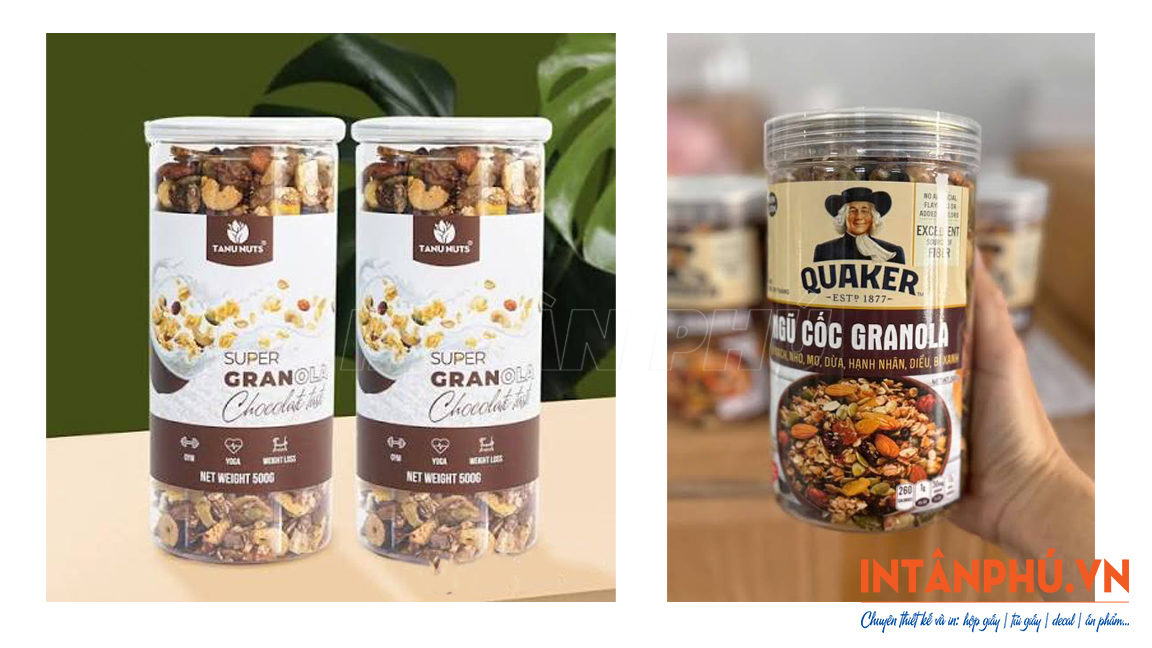 Mẫu tem granola đẹp