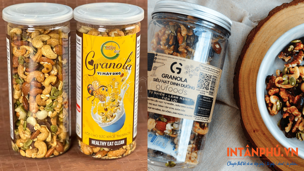Mẫu tem granola đẹp