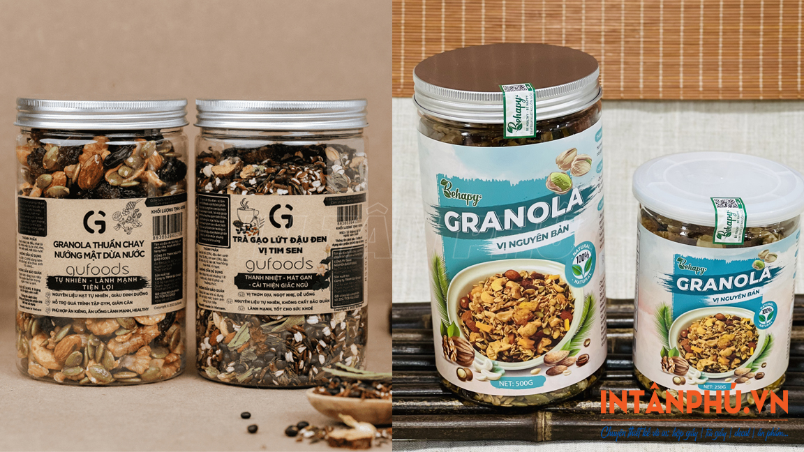 Mẫu tem granola đẹp