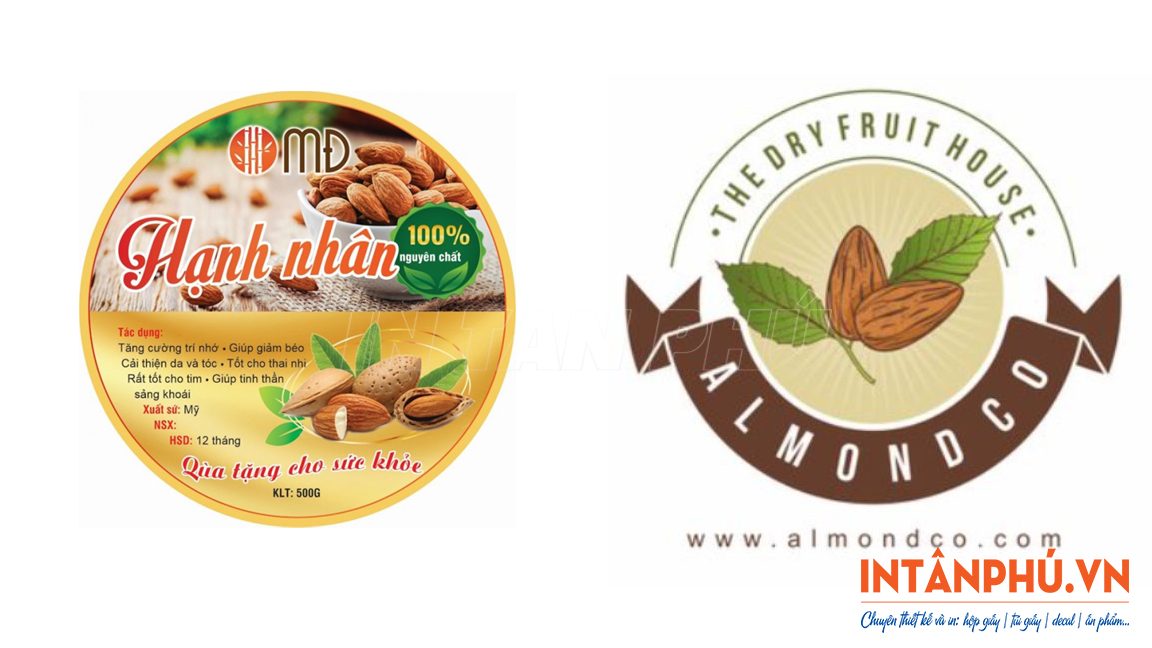 Mẫu tem hạnh nhân đẹp, ấn tượng