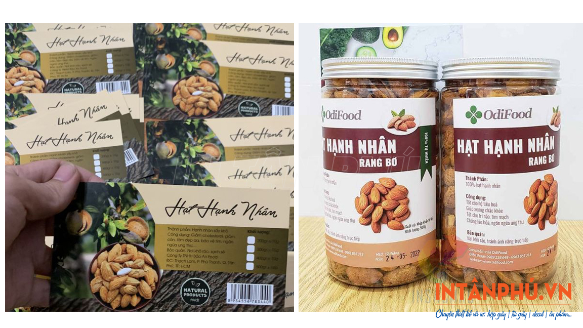 Mẫu tem hạnh nhân đẹp, ấn tượng