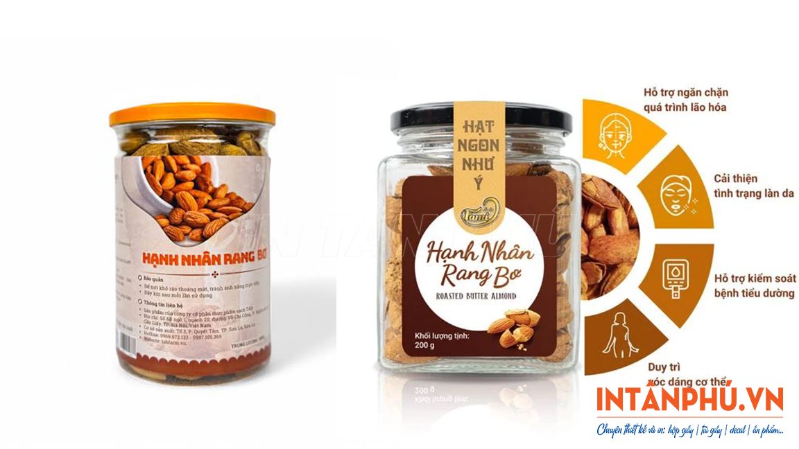 Mẫu tem hạnh nhân đẹp, ấn tượng