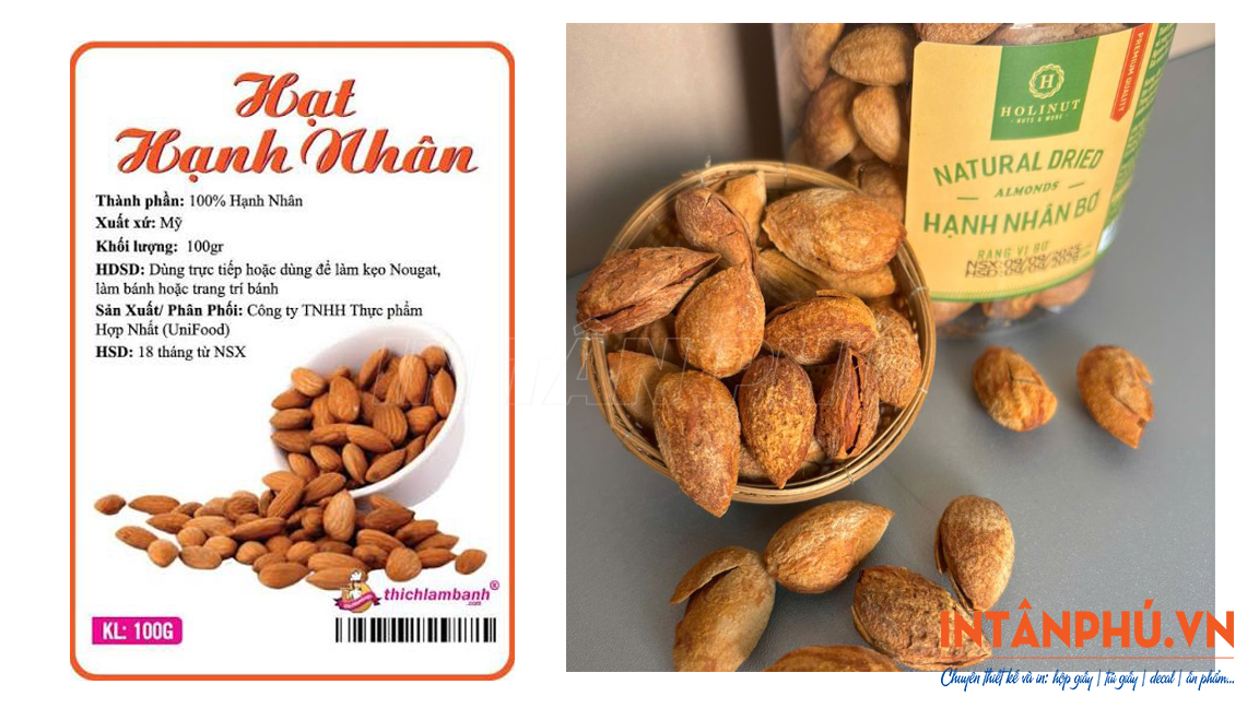 Mẫu tem hạnh nhân đẹp, ấn tượng