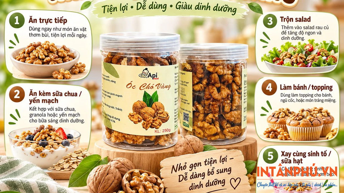 Những lưu ý khi thiết kế tem nhãn hạt óc chó