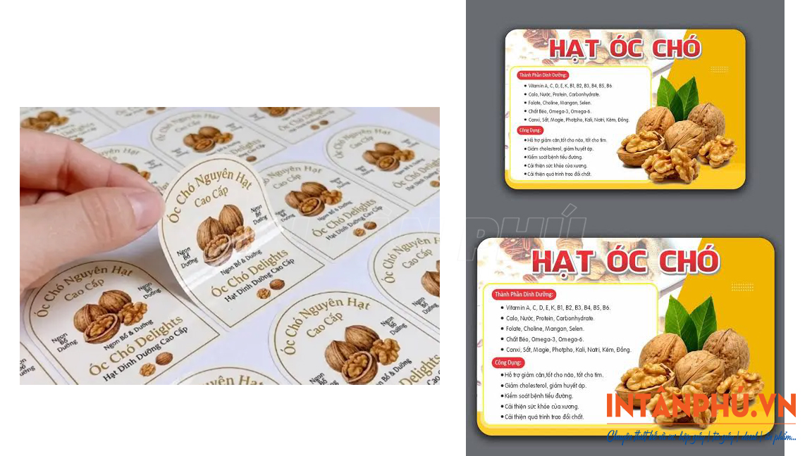 Những loại tem hạt óc chó phổ biến
