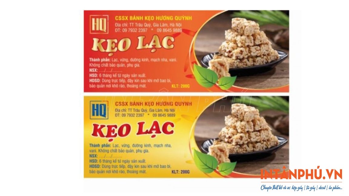 Vai trò của tem nhãn kẹo lạc chuyên nghiệp