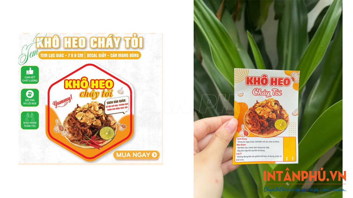 Chất liệu in tem khô heo phổ biến