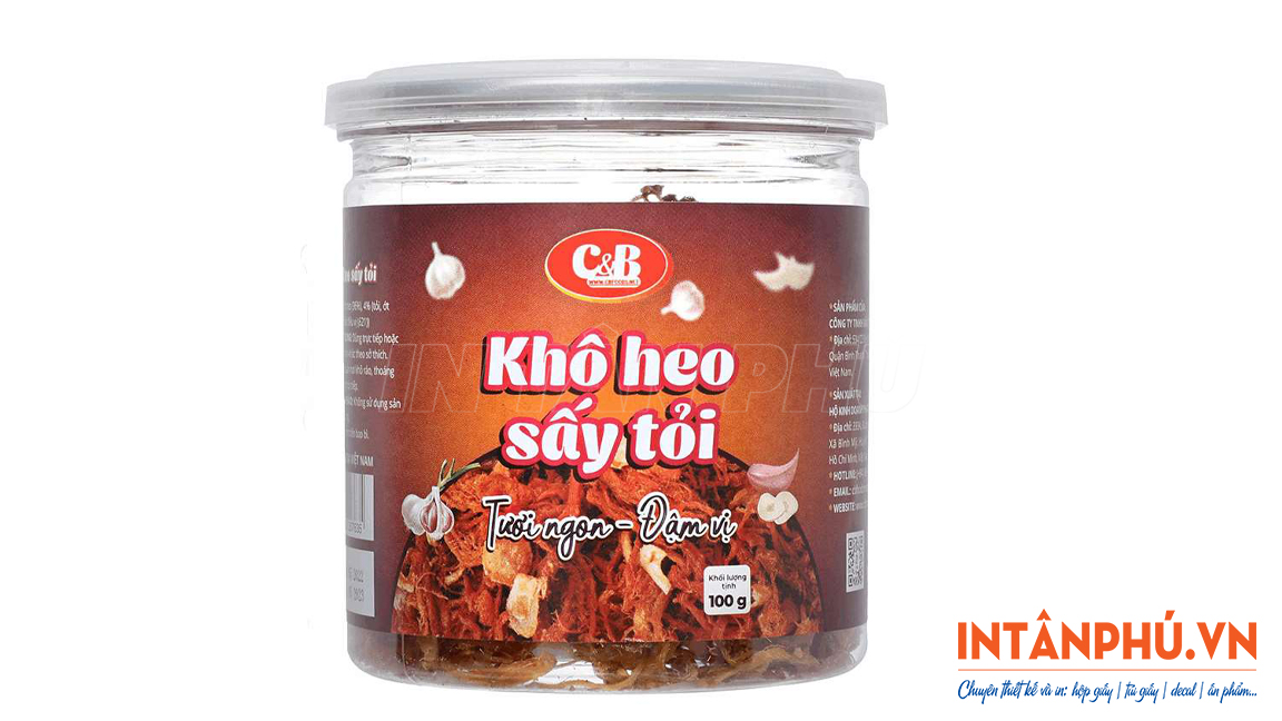 mẫu tem nhãn khô heo đẹp, ấn tượng