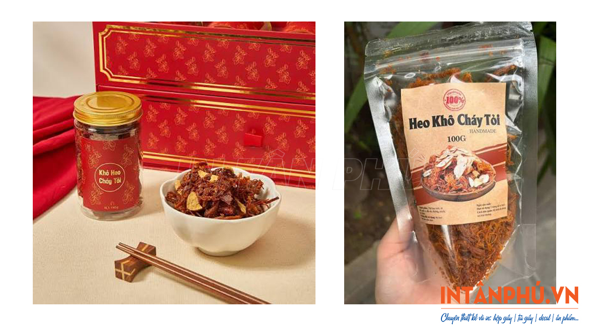 mẫu tem nhãn khô heo đẹp, ấn tượng
