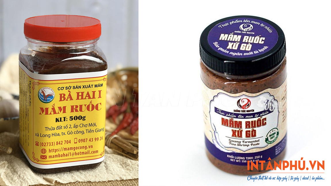 Mẫu tem nhãn mắm ruốc đẹp