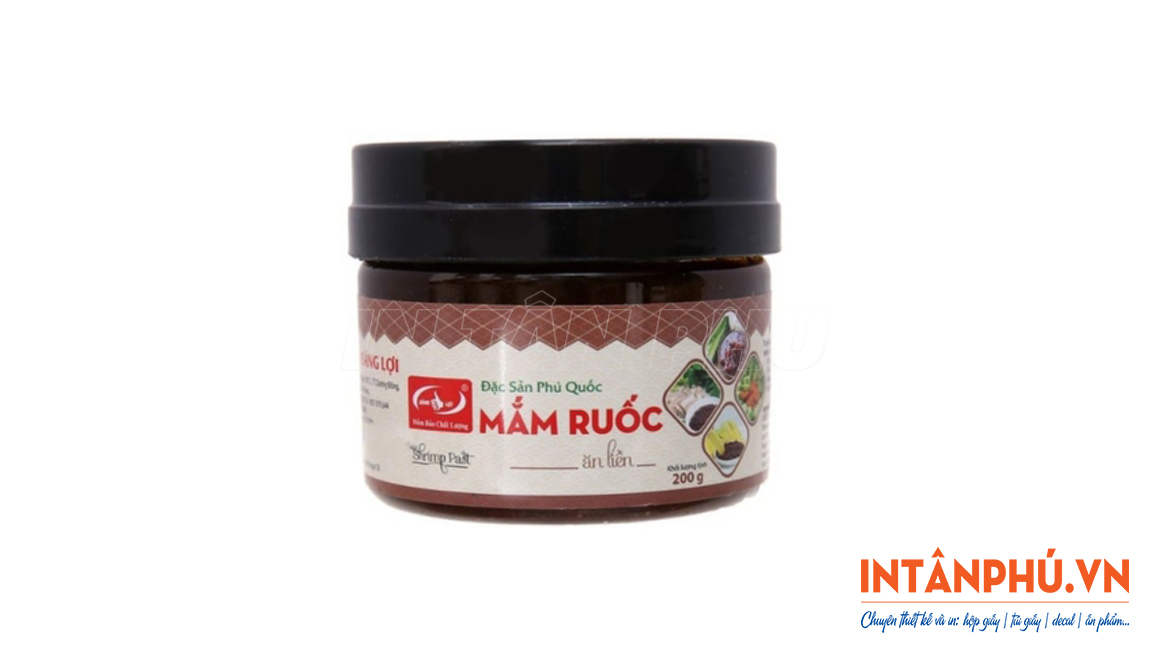 Mẫu tem nhãn mắm ruốc đẹp