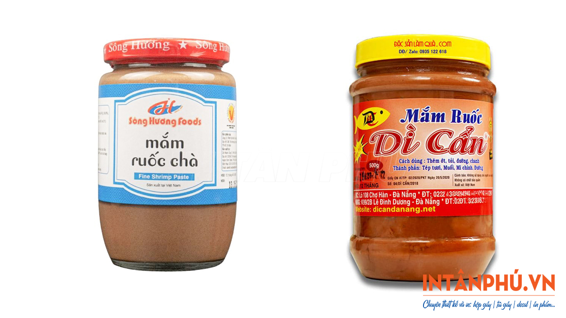 Mẫu tem mắm ruốc đẹp